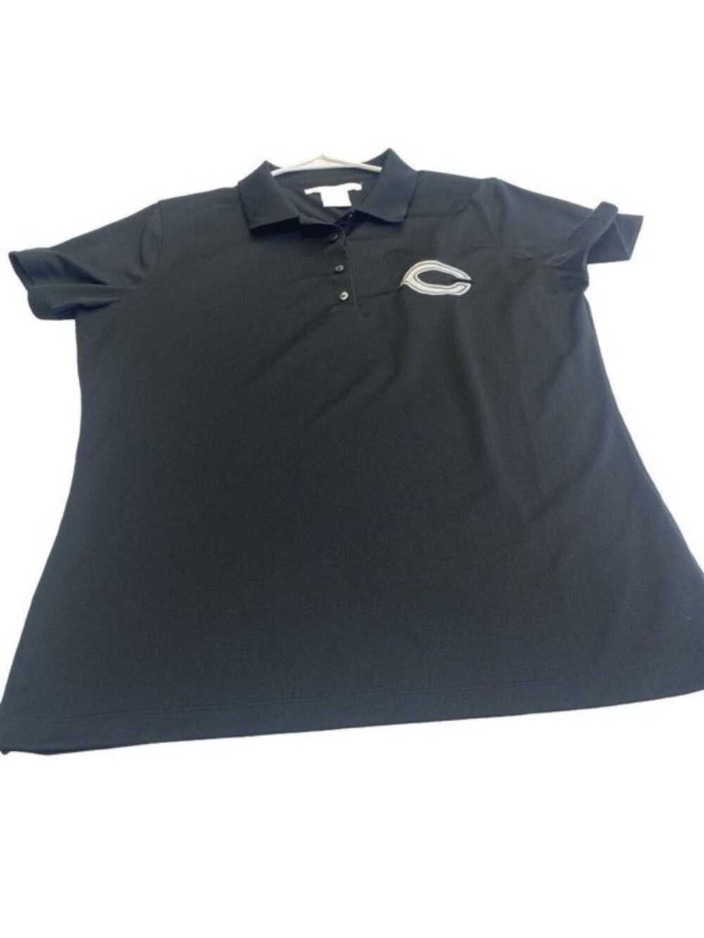 Women's NIKE DriFit Golf Polo Shirt Size XL Short Sleeve Black Collared